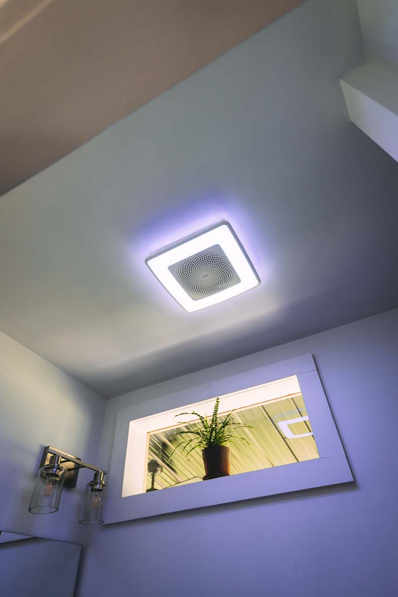 open window and ceiling lights