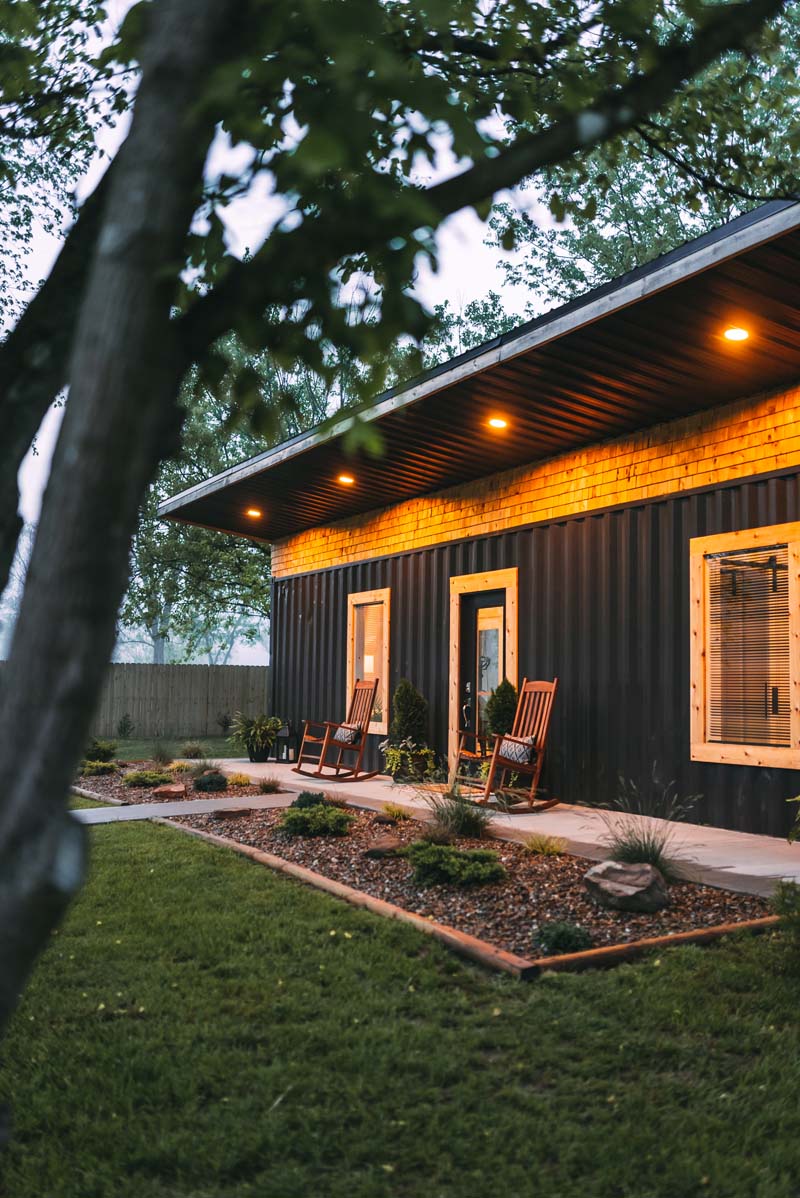 Nova Cottage, a shipping-container tiny house in the woods